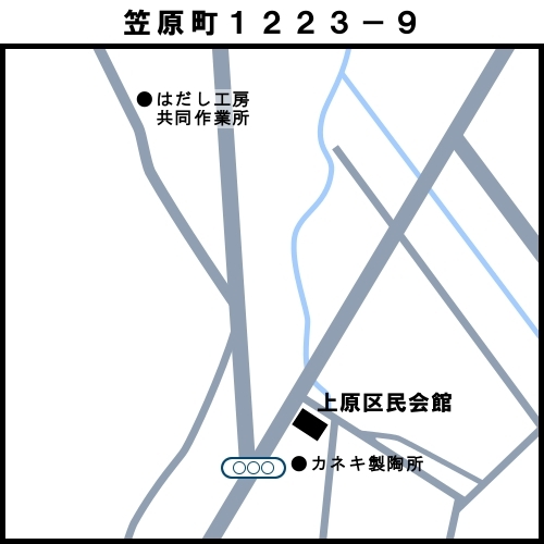 地図：27上原投票区　多治見市笠原町1223-9