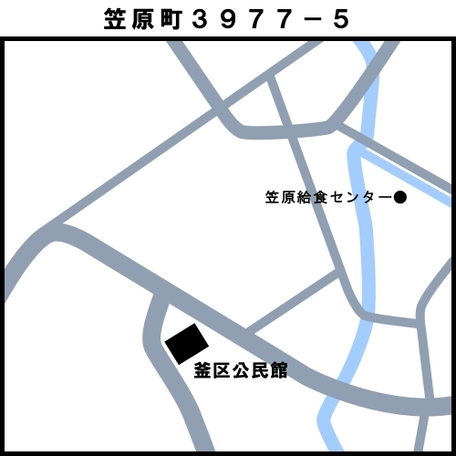 地図：28釜投票区　多治見市笠原町3977-5