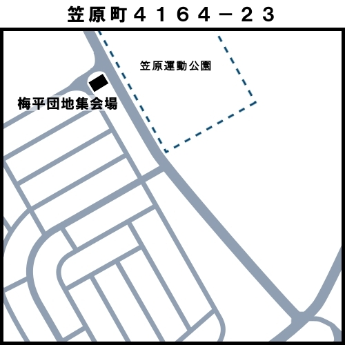 地図：29梅平投票区　多治見市笠原町4164-23
