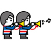 イラスト：消太　ラッパ隊シーン