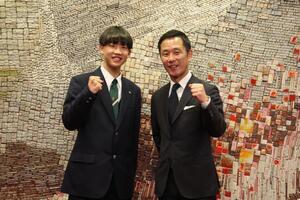 写真：弓道選抜大会出場選手表敬訪問