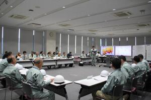 写真：災害対策本部訓練