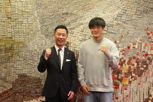 写真：近藤選手と市長