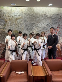 写真：2025少林寺拳法全国大会inかながわに出場した選手の表敬訪問