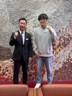 写真：近藤慶一選手表敬訪問