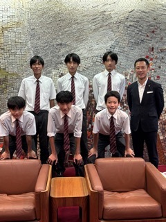 写真：令和7年度全国中学校体育大会（サッカー競技）に出場選手表敬訪問