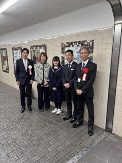写真：新地下道お披露目式・贈呈式
