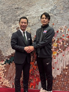 写真：表敬訪問（第20回アジア競技大会ソフトテニス競技）