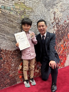写真：表敬訪問（大山名人杯争奪　第25回全国小学生倉敷王将戦）