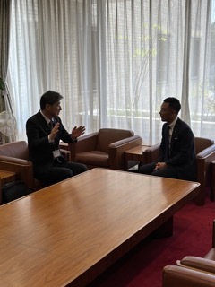 写真：面談（中日本高速道路株式会社名古屋支社）
