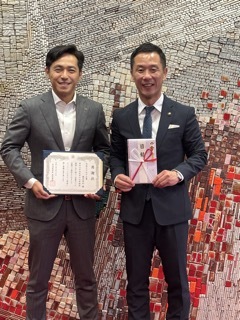 写真：感謝状贈呈式（企業版ふるさと納税：日本モウルド工業株式会社）