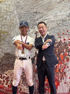 写真：表敬訪問（エイジェックカップ第57回日本少年野球選手権大会）