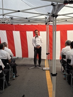 写真：県道15号名古屋多治見線（通称：愛岐道路）復旧工事安全祈願祭