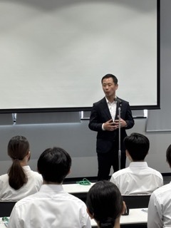 写真：インターンシップにおける市長講話