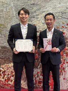 写真：感謝状贈呈式（企業版ふるさと納税：株式会社サザンダイア）
