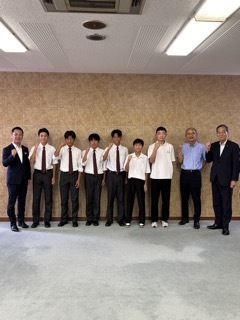 写真:全国中学校体育大会出場激励会