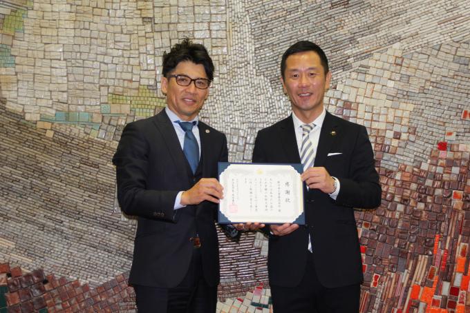 0523新日本工業株式会社感謝状贈呈