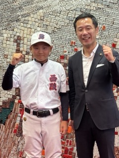 少年野球表敬